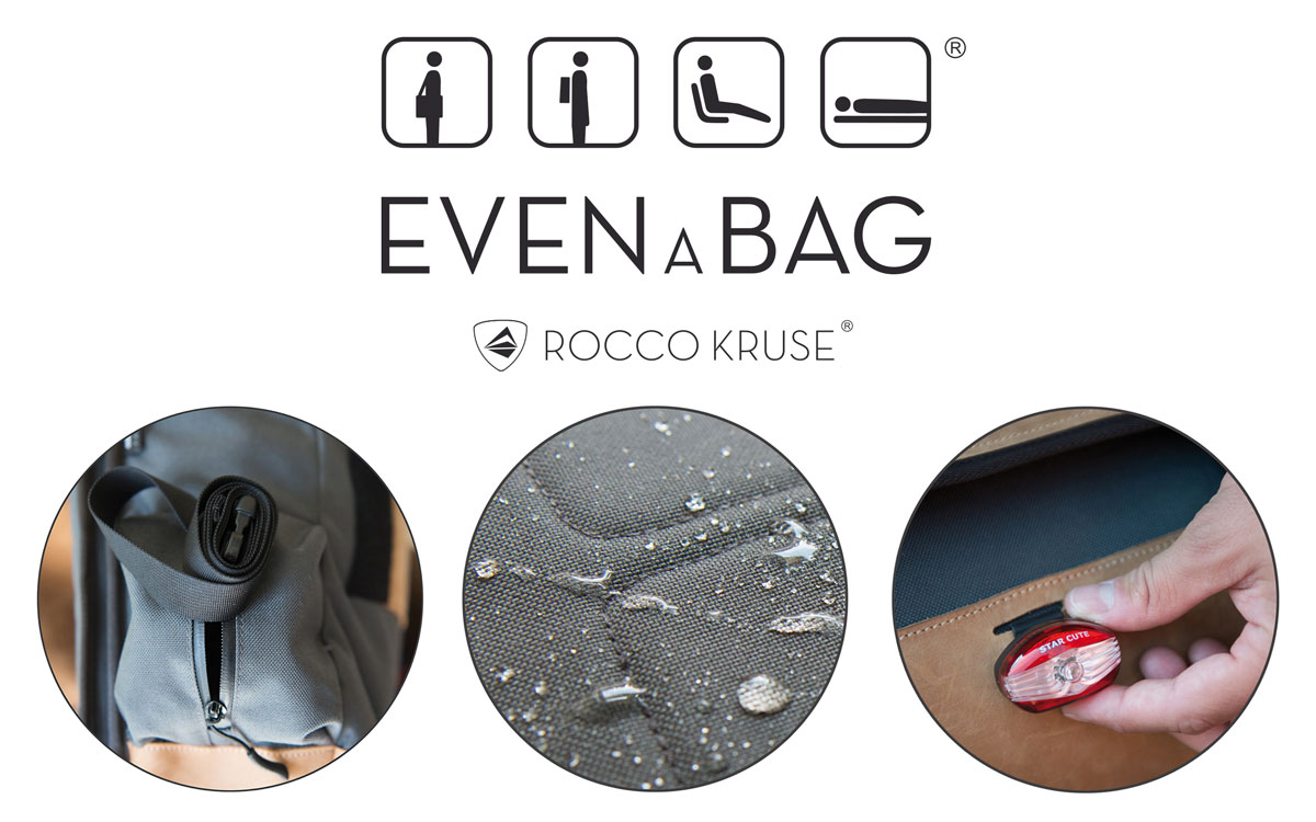 Waterproof bike bag and leather messenger bag