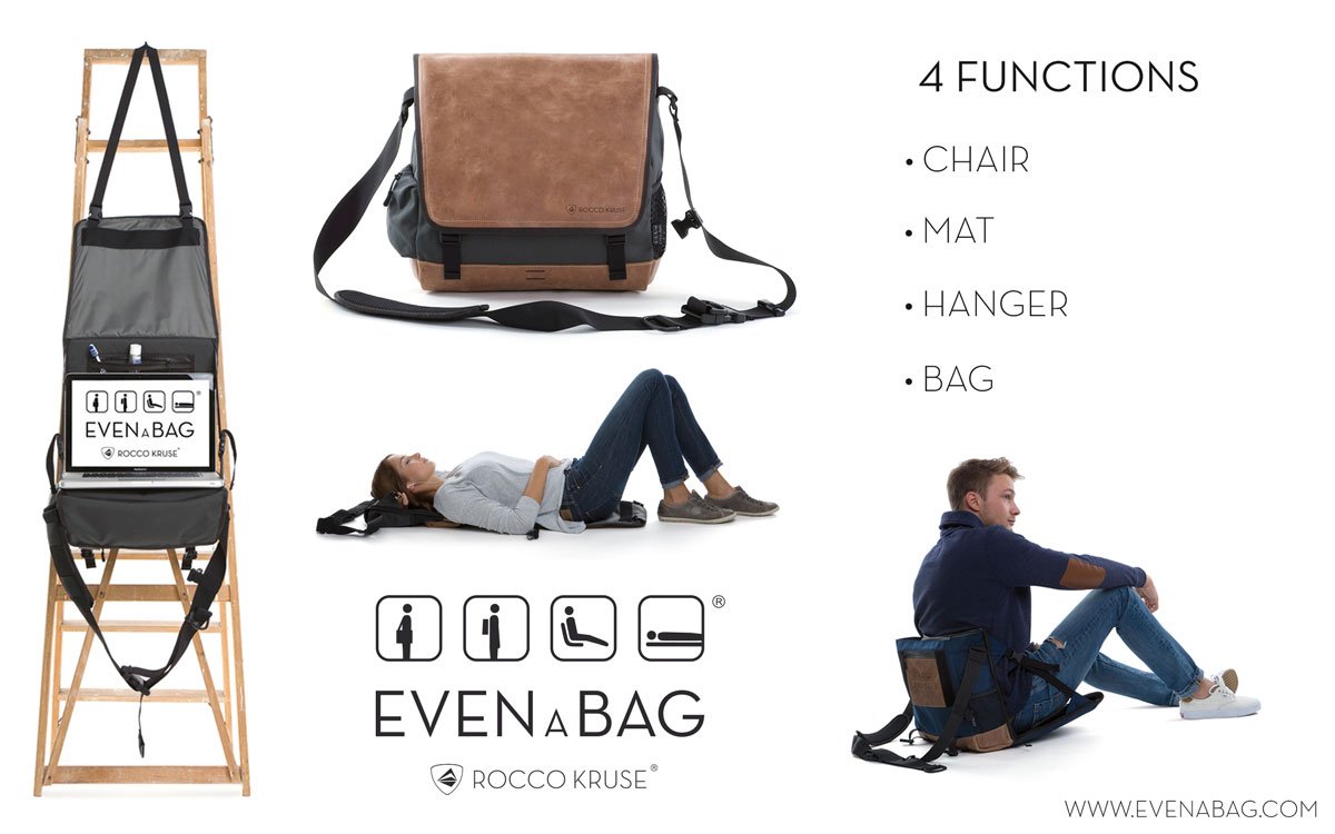 4 functions bag with camping chair and mat